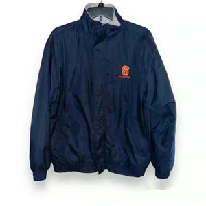 Charles River Apparel Vintage Syracuse Orange Blue Oversized Windbreaker, size S